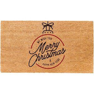 Natural Coir Doormat with Non-Slip Backing - 17 x 30 - Outdoor/Indoor